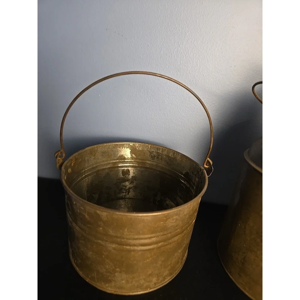 Vintage Dairy Can Galvanized Cream Milk Can with Lid & Handle & Bucket W Handle